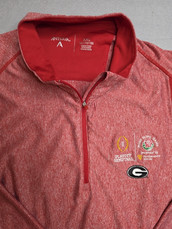 Antigua Other - Antigua Red Georgia Rose Bowl Playoff Quarter-Zip Pullover XXL